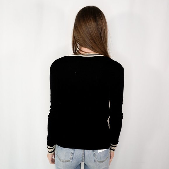 VIKTORIA + WOODS Magento Crew Black Wool Sweater - Picture 3 of 6